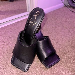 Sam Edelman Carmen black leather woman’s heels 8.5